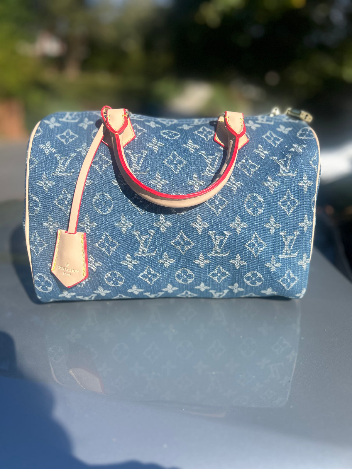Denim LV Speedy 30’ Bag