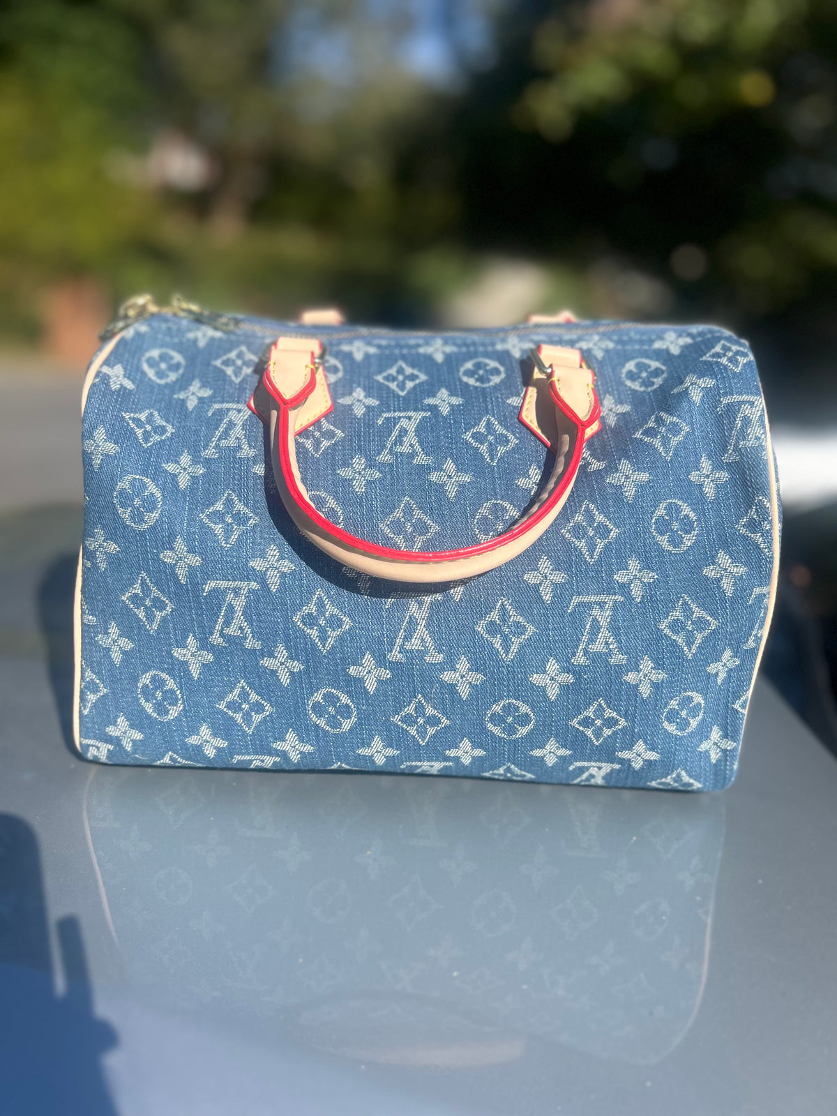 Denim LV Speedy 30’ Bag